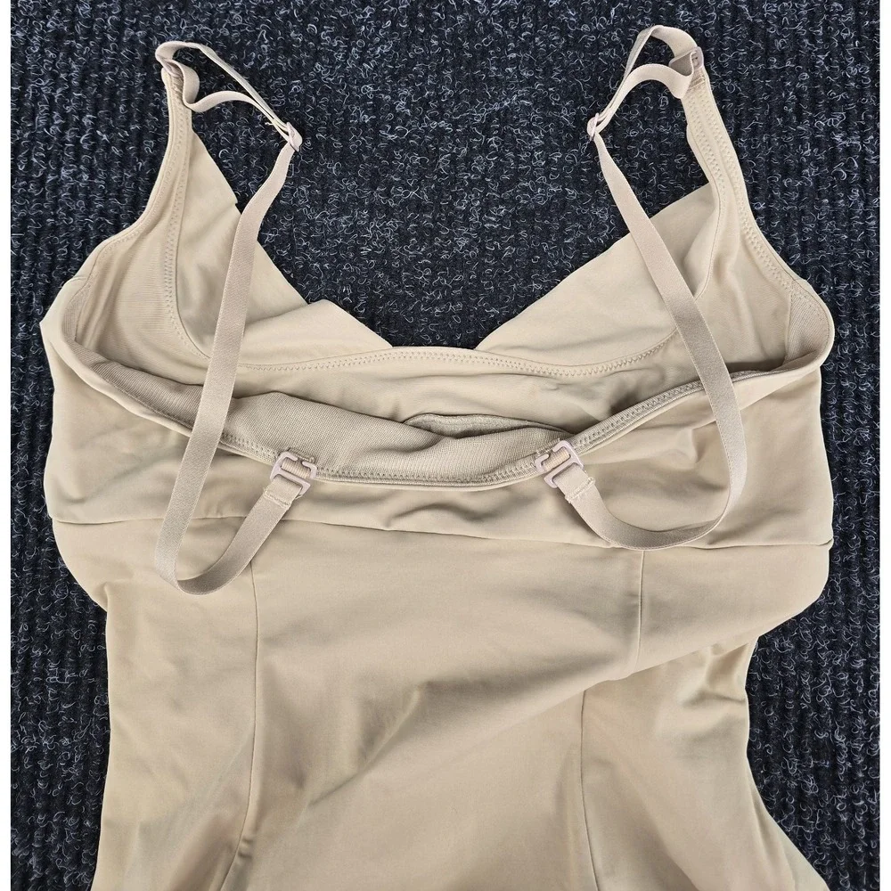 Maidenform Wear Your Own Bra Slip Sz M Firm Control Beige Shapewear Self Express